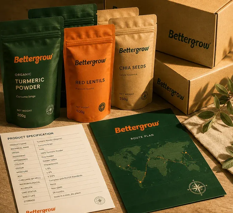 Bettergrow product packaging and ingredient specification