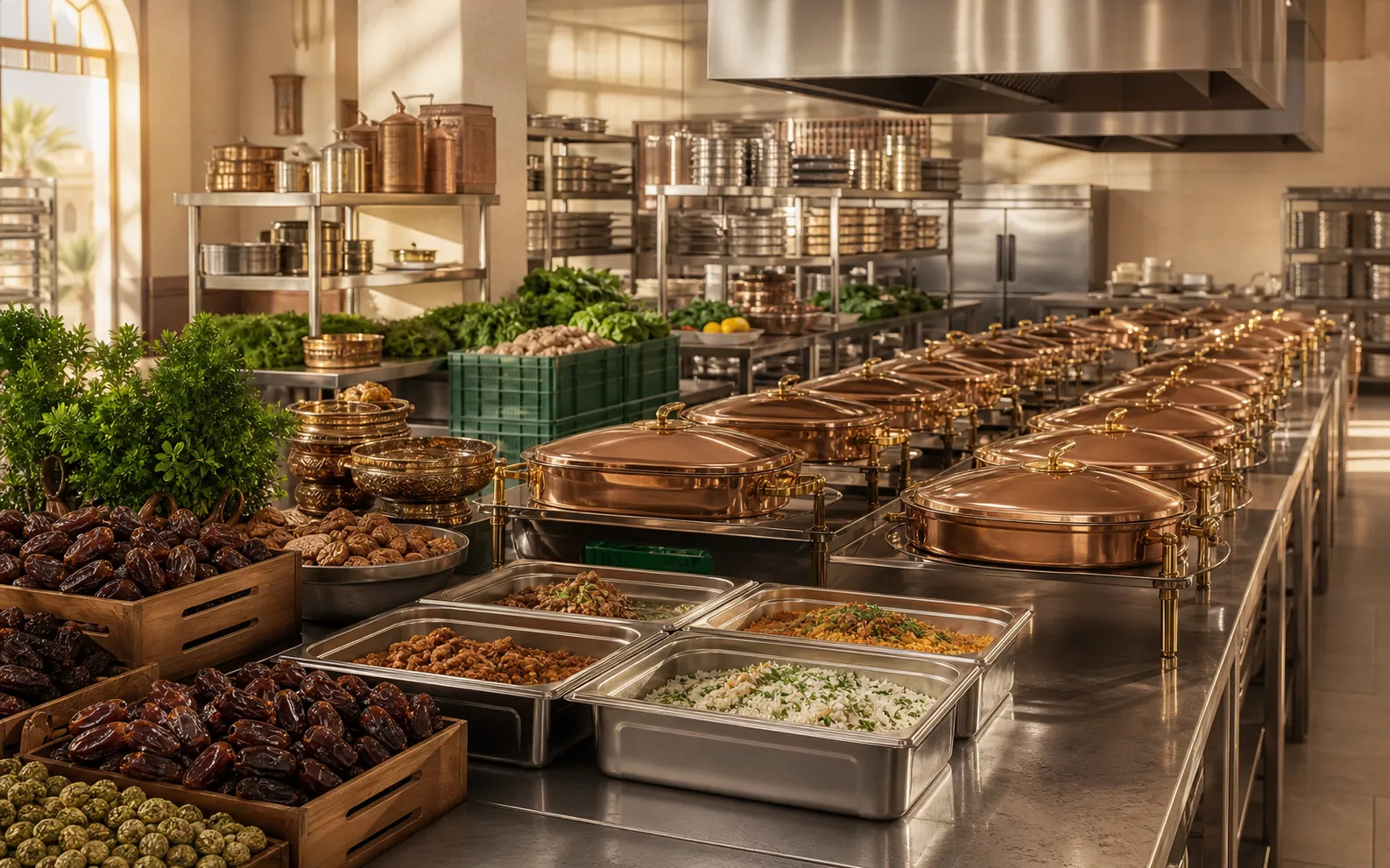 Catering food supply prepared for professional buyers